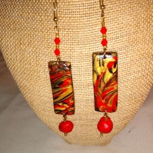 Polymer clay earrings. E43